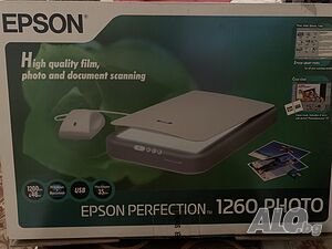 Скенер epson perfection 1620 пълен комплект с оеигиналната кутия и аксесоари