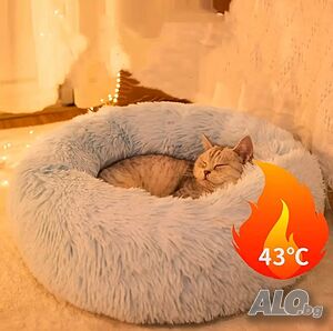 Ново топло пухкаво кръгло легло за куче / котка