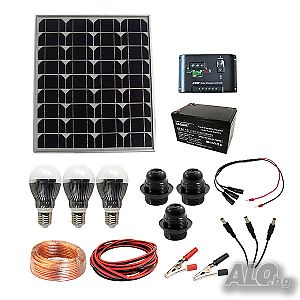 100W Фотоволтаична система за осветление