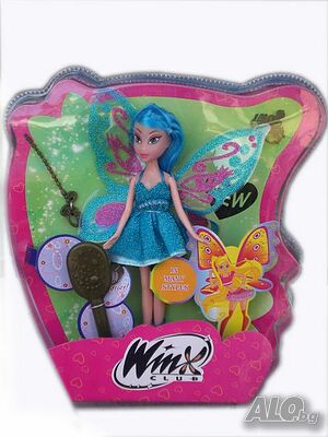Кукла Уинкс със синя коса с аксесоари Winx