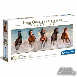 Пъзел 1000 части Коне Panorama Horses Клементони Clementoni 39607