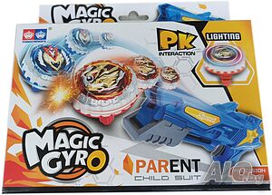 Бей блейд светещ с пистолет за изстрелване син Magic Giro 296001