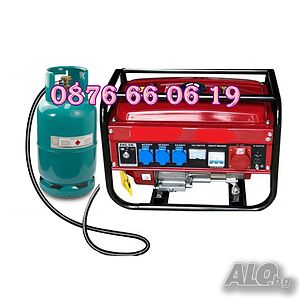 Генератор на газ, бензин и метан, четиритактов генератор за ток 3,5 kW