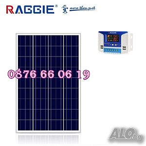 Комплект соларен панел 100W с контролер 10А за електропастир