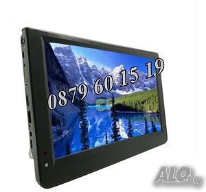 Преносим телевизор 10 инча, портативен цифров телевизор 10 инча 12v / 220v