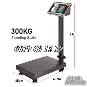 Платформен електронен кантар 300 кг/ електронна везна до 300 кг с един дисплей