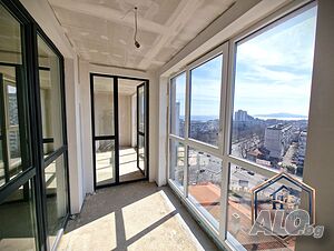 Голям двустаен с гледка МОРЕ! Южно изложение. Луксозна сграда: ”Chantrer Residence”.