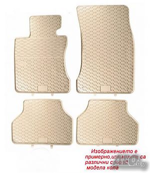 Гумени стелки в HopShop.Bg за Опел Корса Д (2006+) - бежoви