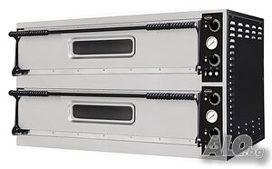 Пица фурна на ток, двойна, 2 x 3 пици, 1305 мм, 12 kW, 400V