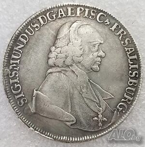 Австрия/Залцбург 1 Талер 1761 г. Сигизмунд III - Реплика