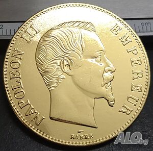 Франция 100 Франка 1858 г. Наполеон III - Реплика
