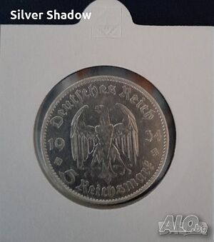 Монета Трети Райх 5 Reichsmark 1934 г. Сребро