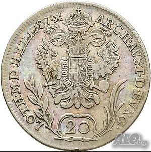 Монета Австрия 20 Кройцера 1787-B, Йосиф II / 2