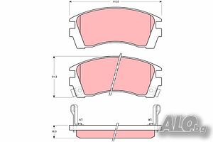 Накладки задни RODEO за NISSAN SUNNY III 5SP1011