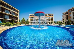 Обзаведено студио с гледка към басейна в Nessebar Fort Club, Слънчев бряг