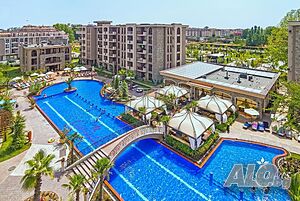 Студио с балкон за продажба | Cascadas Family Resort, Слънчев бряг
