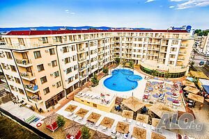 Студио с гледка към басейна | Nessebar Fort Residence, Слънчев бряг