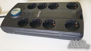 Разклонител с 8-контакта,USB и защита от пренапрежение 3500W Powerfix GPBKSU08 Почти като нов