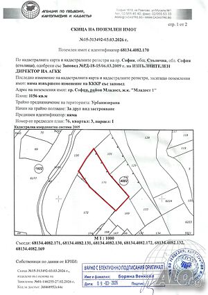 Продавам Парцел в Младос 1