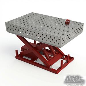 Заваръчна маса StartPro1500×1000 мм INOX-хидравлична повдигаща система, професионална welding table