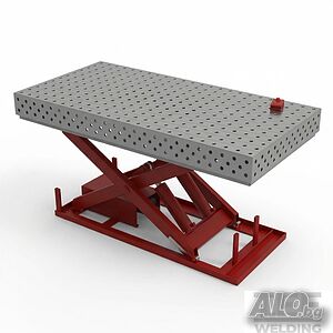 Заваръчна маса StartPro 2400×1200 мм INOX -хидравлична повдигаща система, професионална welding tab