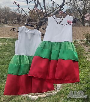 Рокля трикольор