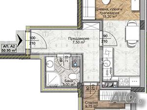 2-стаен, София, Овча купел, 63 кв.м., 127119 €