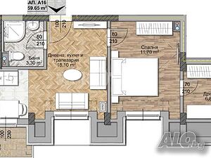 2-стаен, София, Овча купел, 73 кв.м., 147639 €