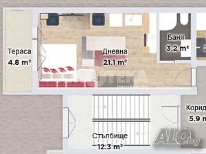 1-стаен, София, Банишора, 43 кв.м., 93000 €