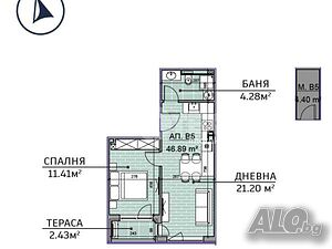 2-стаен, Варна, Възраждане 1, 55 кв.м., 121000 € Двустаен апартамент 55 кв.м Тухла 1 етаж Непоследен | Апартаменти | Варна