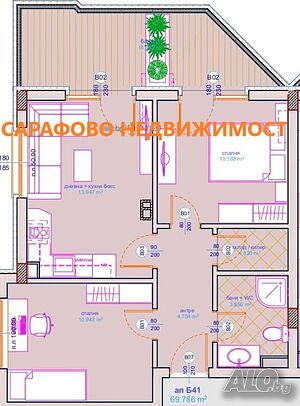 Продажба 3-стаен Сарафово Без такса поддръжка