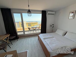Студио 48 м² с тераса и гледка към морето, Crown Fort, Свети Влас