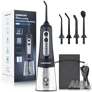 Професионален душ иригатор за устна кухина INSMART, преносим, 4 програми, резервоар 300 мл.