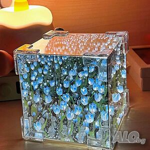 Ръчно изработена LED нощна лампа с изкуствени цветя 21 бр. - ЛАЛЕТА, Направи си сам