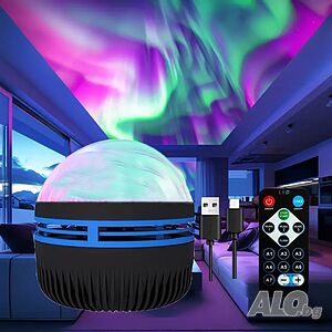 USB LED Проектор Океански вълни, Дистанционно управление RGB прожекция в Magic Ball