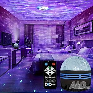 USB LED Проектор звездно небе, Дистанционно управление RGB прожекция в Magic Ball