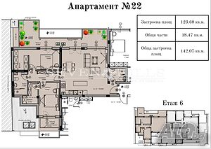 Тристаен апартамент до мол Марково тепе и ВМИ
