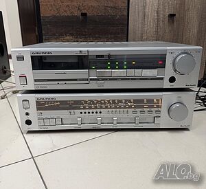 Ретро аудио сет GRUNDIG - ресивър - усилвател с радио и дек