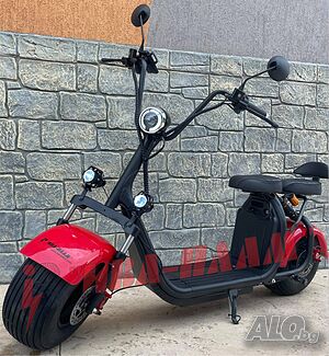 Електрически скутер ’Harley’-1500W+Преносима батерия+ЛИЗИНГ+Bluetooth+Аларма+Два допълнителни Фара