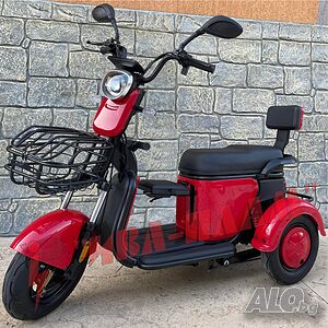 Електрическа Триместна триколка 750W, 48V, 23A +задно задвижване чрез диференциал Vespa Друг 1 куб. см Триколка Електрически Автоматик Въздушно охлаждане 1 км | Мотоциклети, АТВ | Велико Търново