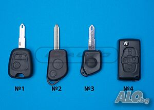 Ключ кутийка Пежо / Ситроен / Peugeot / Citroen C1, C2, C3, 206