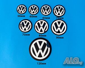 Vw Стикери за капачки на джанти / Golf / passat / bora емблеми лепенка