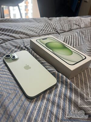 Iphone 15 Green КАТО НОВ 128gb 89%батерия