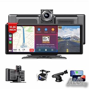 Мултимедия H605D-DVR CarPlay Android/iOS Auto 10.26” с 2 камери, DVR запис и безжична връзка