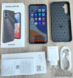 Samsung Galaxy A14 5G, 128GB/ 4GB, Dual SIM, като нов, в комплет със силиконов гръб, USB кабел и зар