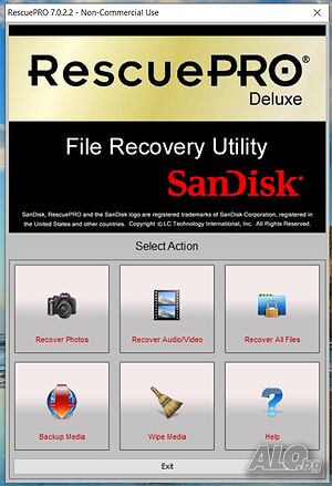 SanDisk RescuePRO Deluxe - програма за възстановяване на файлове от флаш носители