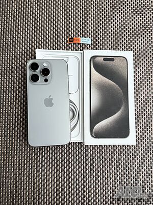 Като Нов! /*ЛИзинг*/ IPhone 15 Pro / Natural Titanium 128Gb Айфон