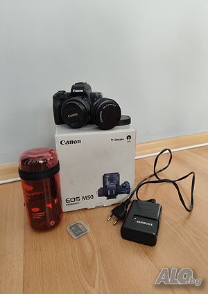 Canon EOS M50 + 2 обектива + раница + аксесоари / 4K / Vlog