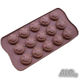 5844 Силиконова форма за бонбони Усмивки