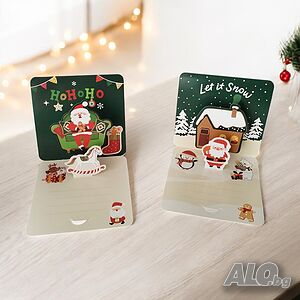 6234 3D коледна картичка с бял плик